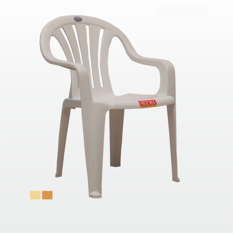 Seema 3632 Gold High-Back Curve Chair