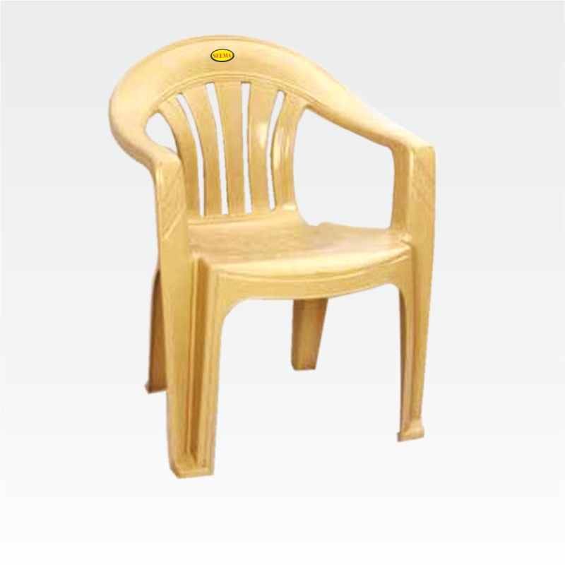 Seema 3032 Gold High-Back Arm Chair